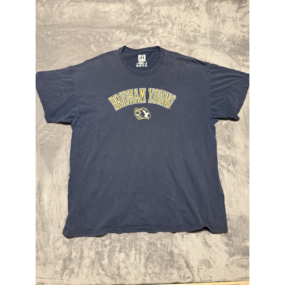 J. America BYU Cougars Volleyball T Shirt Mens 2XL Blue NCAA Collegiate‎